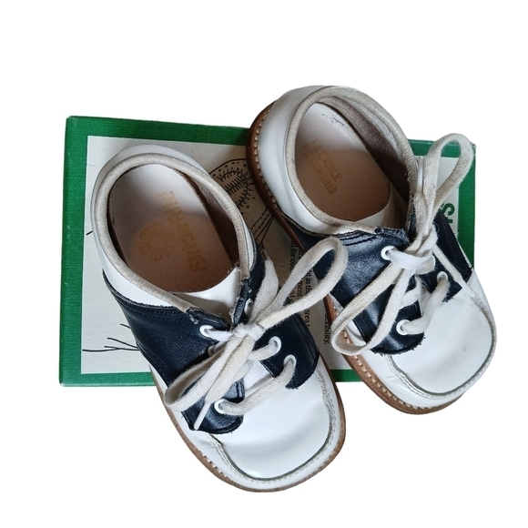 Vintage Child's Stride Rite Saddle Oxford Shoes Leather In Box Size 6.5 EE - Picture 6 of 13